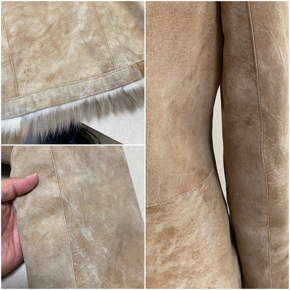 Via Veneto Jacket Womens Size Medium Tan  Lambskin Coat Penny Lane Joplin - Picture 17 of 17